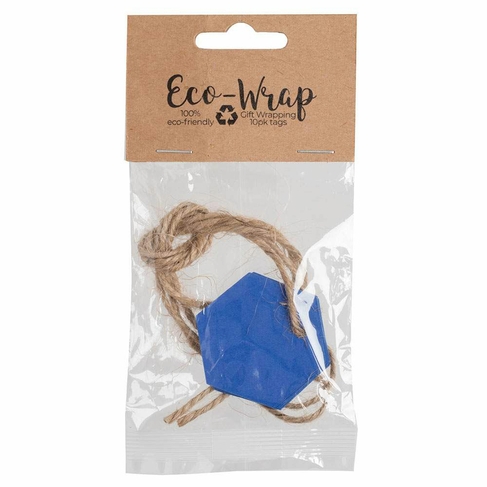 Eco-Wrap Recyclable Hex Hive Gift Tags Navy Pack of 10