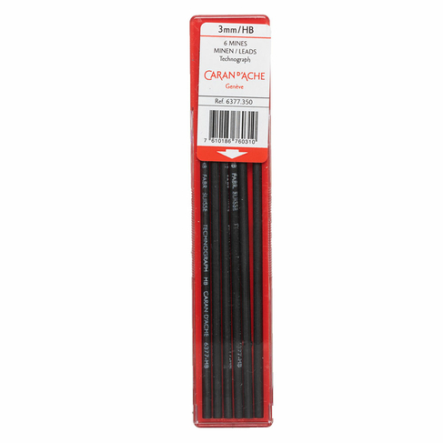 Caran d'Ache 3mm HB Fixpencil Mechanical Pencil Lead (Pack of 6)
