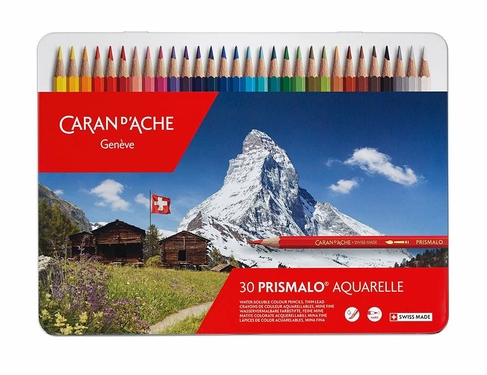 Caran d'Ache Prismalo Water-Soluble Colouring Pencils (Tin of 30)