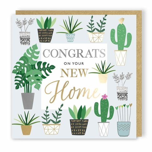 Second Nature New Home Card - Pot Plants 