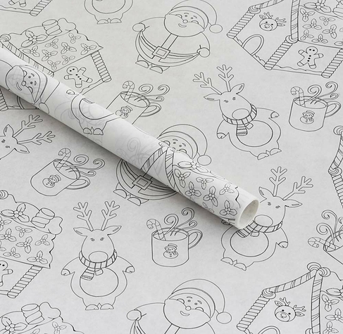 Eco-Wrap Recycled and Recyclable Colour In 4m Christmas Wrapping Paper