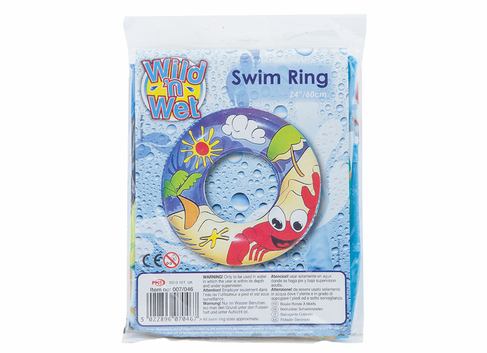 Wild N Wet Inflatable 24" Beach Print Swim Ring