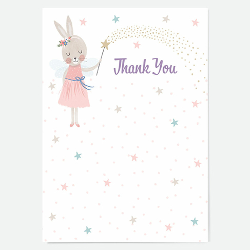 Dotty About Paper Ready to Write Kids Thank You Cards Flopsy Bunny (Pack of 10)
