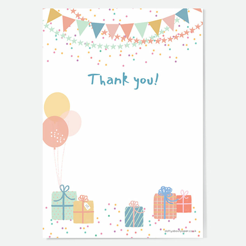 Dotty About Paper Soft Pastels Thank You Notelet (Pack of 20)