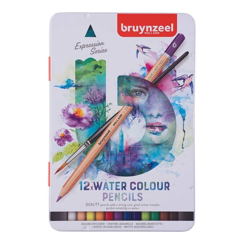 Bruynzeel Expression Watercolour Pencils (Tin of 12)