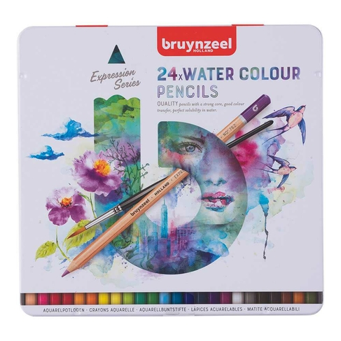 Bruynzeel Expression Watercolour Pencils (Tin of 24)