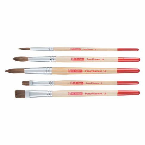 Talens Art Creation Pony-Polyester Watercolour Paint Brushes (Pack of 5)