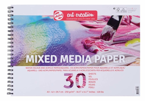 Talens Art Creation A3 Mixed Media Paper Pad 250gsm 30 White Sheets