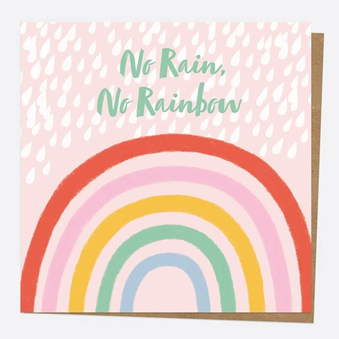 Dotty About Paper Rainbow No Rain, No Rainbow Paper Hug Charity Greeting Card