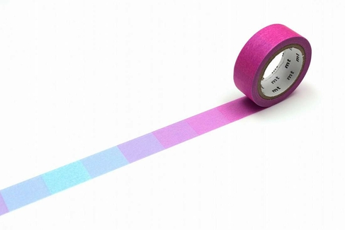 mt Washi Tape 1P deco 15mm x 7m Fluorescent Gradation Pink Blue