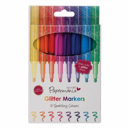 docrafts Papermania Glitter Markers (Pack of 8)