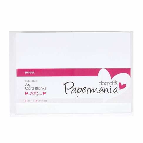 docrafts Papermania A6 White Cards and Envelopes (Pack of 50)