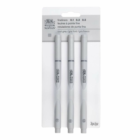 Winsor & Newton Cool Grey Fineliners (Pack of 3)