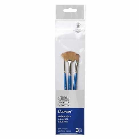 Winsor & Newton Cotman Watercolour Brush Set 3 Short Handle (Pack of 3)