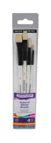 Daler-Rowney Graduate Bristle Short Handle Brush Set (Pack of 4)
