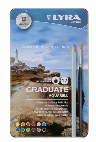 Lyra Graduate Aquarell Watercolour Pencils (Tin of 12)