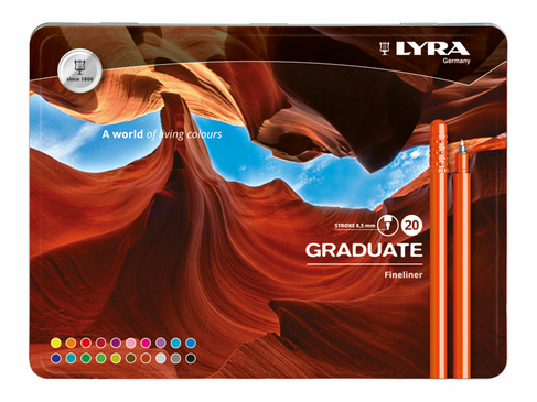 Lyra Graduate Fineliners (Tin of 20)