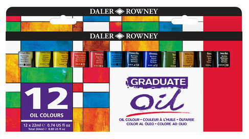 Daler-Rowney Graduate Oil Set 12x22ml Paint Tubes
