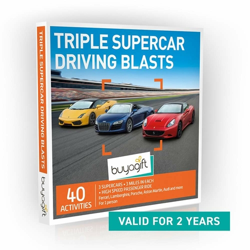 Buyagift Triple Supercar Driving Blasts Gift Experience