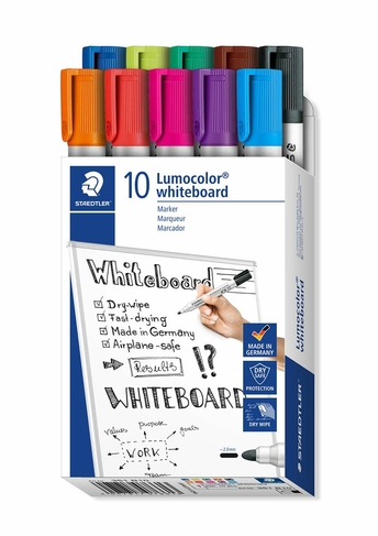 STAEDTLER Lumocolor Whiteboard Markers (Pack of 10)
