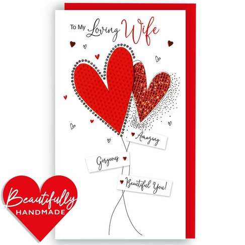 Secondnature Wife Two hearts Valentine's Day Card 