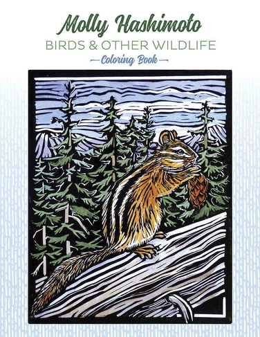 Pomegranate Molly Hashimoto: Birds & Other Wildlife Colouring Book