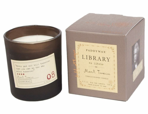 Paddywax Library Mark Twain Boxed Candle
