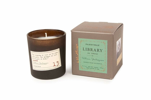 Paddywax Library William Shakespeare Boxed Candle
