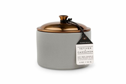 Paddywax Hygge Grey Vetiver and Cardamom Ceramic Candle