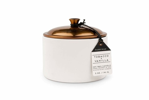 Paddywax Hygge White Tobacco and Vanilla Ceramic Candle