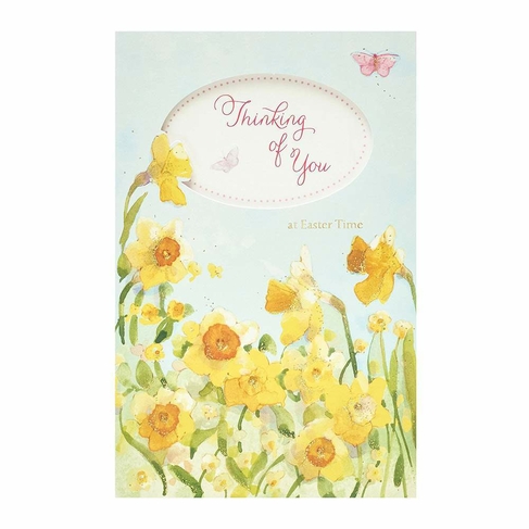UK Greetings Thinking Of You Pretty Daffodils Easter Card