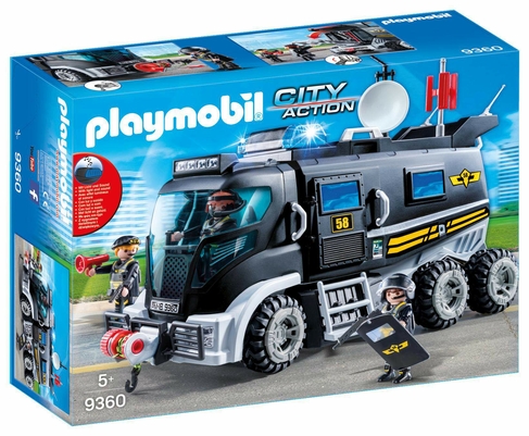 Playmobil 9360 City Action SWAT Truck with Working Lights and Sound