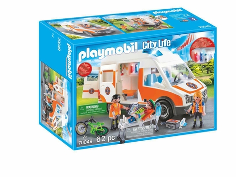 Playmobil 70049 City Life Hospital Ambulance with Lights and Sound