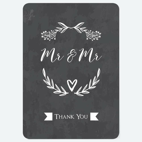 Dotty About Paper Mr and Mr Floral Wedding Thank You Cards Pack of 10