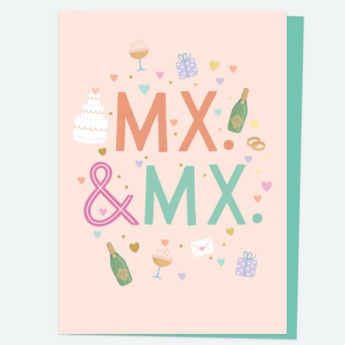 Dotty About Paper Cute Mx and Mx Wedding Card