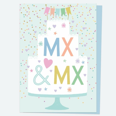 Dotty About Paper Tiered Cake Mx and Mx Wedding Card
