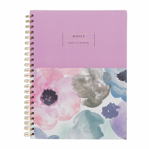 WHSmith Fleur Nouvelle A4 Chunky Wiro Notebook
