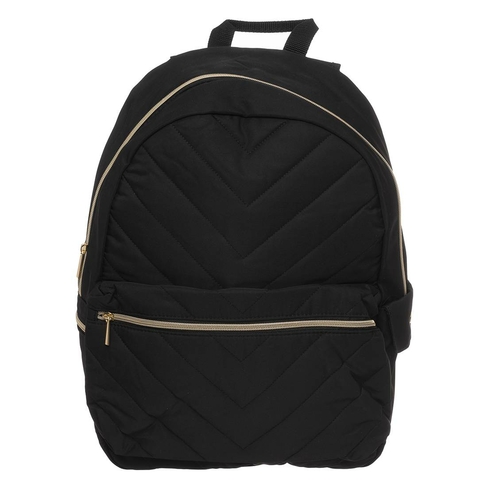 WHSmith Black Quilted Jacket Style Backpack With Laptop Sleeve