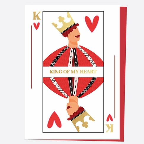 Dotty About Paper Luxury King Of My Heart Valentine's Day Card