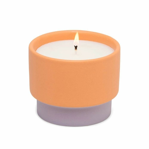 Paddywax Colour Block Violet Vanilla Orange Ceramic Candle