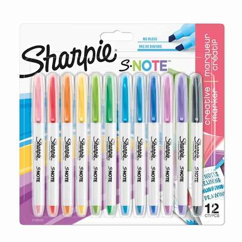 Sharpie S-Note Creative Markers (Pack of 12)