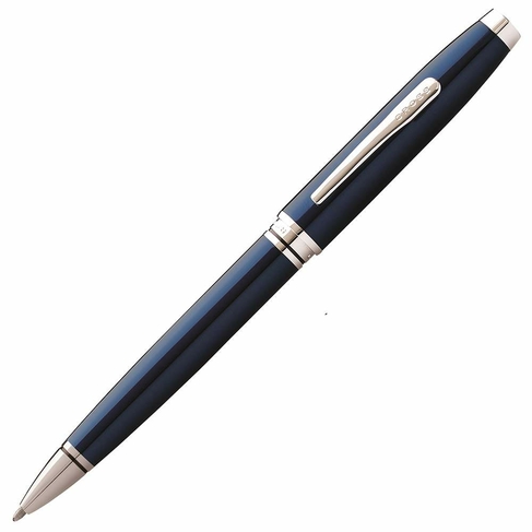 Cross Coventry Blue Lacquer Ballpoint Pen with Chrome Appointments