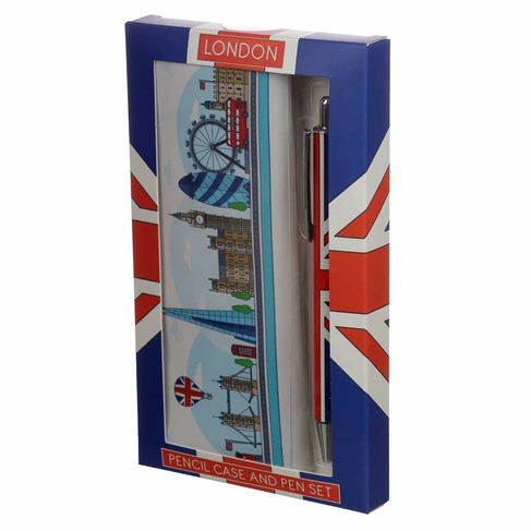 London Icons Pencil Case and Pen Set