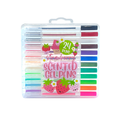 WHSmith 24 Assorted Strawberry Scented Gel Pens