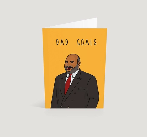 Kazvare Made It Dad Goals Greetings Card