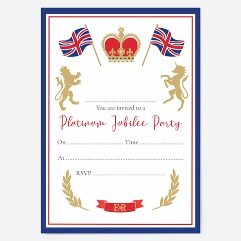 Platinum Jubilee Party Invites (Pack of 10)