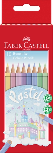 Faber-Castell Playing & Learning Sustainable Pastel Colouring Pencils (Pack of 10)