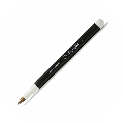 Drehgriffel No.1. Black, Ballpoint Pen With Royal Blue Ink