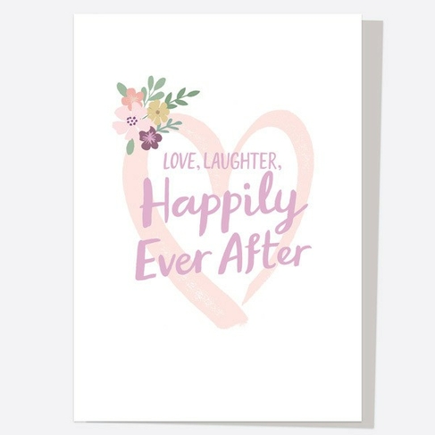 Dotty About Paper Floral Happily Ever Wedding Card