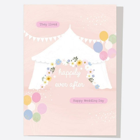 Dotty About Paper Painted Marquee Wedding Card